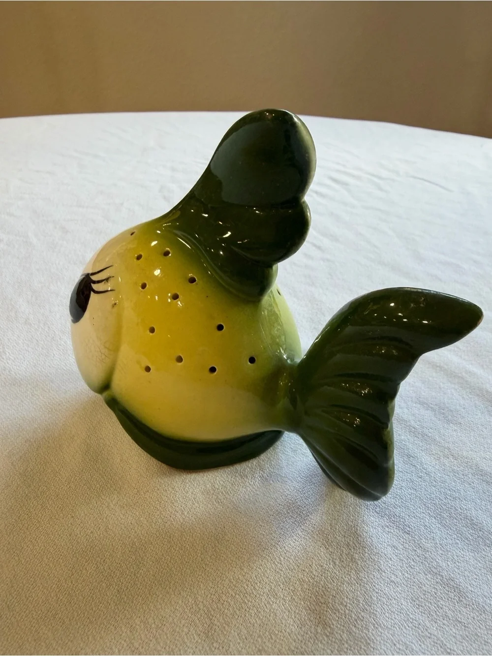 VTG MCM Ceramic Anthropomorphic Fish Appetizer/Toothpick Holder